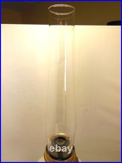 Antique Original Aladdin B125 Oil Lamp Wht Over Green Jadeite Moonstone 1936