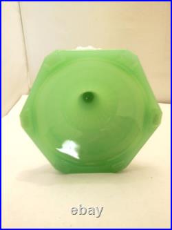 Antique Original Aladdin B125 Oil Lamp Wht Over Green Jadeite Moonstone 1936
