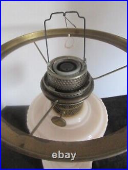 Antique Original Aladdin Kerosene Milk Glass Alacite Lamp 22h X 10.5w