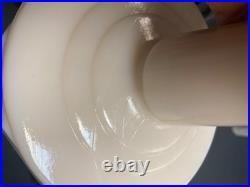 Antique Pink Lincoln Drape Aladdin type B Kerosene Lamp Custard Milk Glass