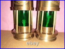 Antique Set of 4. Unit Lamp Brass Minor Oil Lamp Nautical Maritime