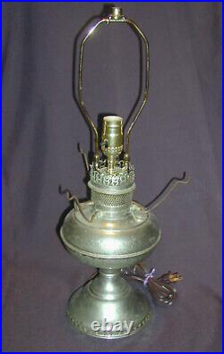 Antique Socony Rayo Kerosene Lamp Electric Electrified AC Conversion Large 22