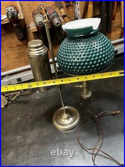 Antique Student Lamp, Electrified Manhattan Kerosene Lamp