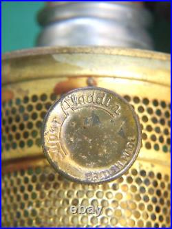 Antique Super Aladdin Kerosine Oil Lamp Bakelite Bowl, & Pedestal British Made