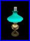 Antique Victorian Aladdin Model 11 Oil Lamp Gone With The Wind-Green Hurricane