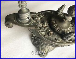 Antique Victorian Figural CIGAR Lighter Aladdin Lamp Head Ornate Detailing