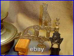 Antique Vintage Aladdin Bracket Oil Lamp3 Piece Break-down Bracket
