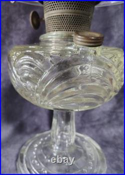 Antique Vintage Aladdin Clear Drape Oil Lamp Complete With Shade