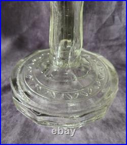 Antique Vintage Aladdin Clear Drape Oil Lamp Complete With Shade