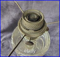 Antique Vintage Aladdin Clear Drape Oil Lamp Complete With Shade