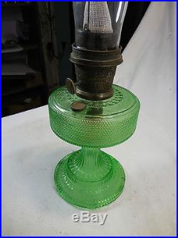 Antique Vintage Emerald Green Colonial Aladdin Kerosene Lamp
