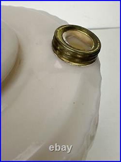 Antique Vintage Glass Aladdin Kerosene Oil Lamp Alacite Tall Lincoln Drape (1)