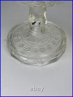 Antique Vintage Glass Aladdin Kerosene Oil Lamp Washington Drape Crow Foot (5)