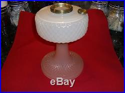Antique Vintage Original Aladdin B-91 Pink Foot Quilt Oil Kerosene Lamp Font Pt