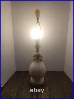 Antique Vintage Uranium Vaseline Alacite Glass Aladdin Lamp Base Rewired