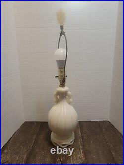 Antique Vintage Uranium Vaseline Alacite Glass Aladdin Lamp Base Rewired