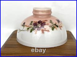Antique Vtg 10 Glass Oil Gas Lamp Shade Pink Akron Coleman Quick Lite Lantern
