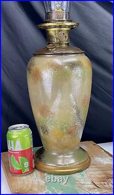 Antique Vtg Aladdin Venetian Art Glass Electric Oil Lamp Deco Model 12 LARGE 12