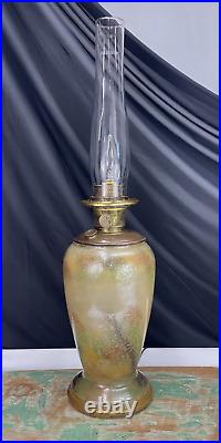 Antique Vtg Aladdin Venetian Art Glass Electric Oil Lamp Deco Model 12 LARGE 12