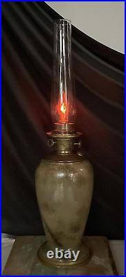 Antique Vtg Aladdin Venetian Art Glass Electric Oil Lamp Deco Model 12 LARGE 12