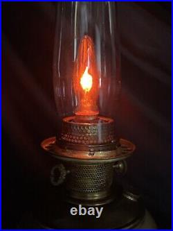 Antique Vtg Aladdin Venetian Art Glass Electric Oil Lamp Deco Model 12 LARGE 12