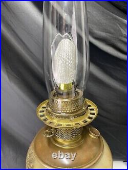 Antique Vtg Aladdin Venetian Art Glass Electric Oil Lamp Deco Model 12 LARGE 12