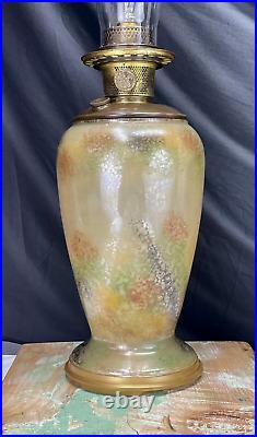 Antique Vtg Aladdin Venetian Art Glass Electric Oil Lamp Deco Model 12 LARGE 12