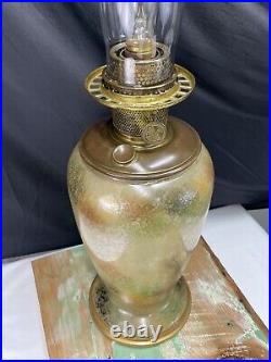 Antique Vtg Aladdin Venetian Art Glass Electric Oil Lamp Deco Model 12 LARGE 12