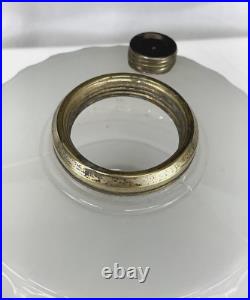 Antique Vtg COMPLETE Aladdin Oil Lamp B-124 Corinthian Black & White Moonstone