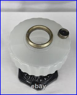 Antique Vtg COMPLETE Aladdin Oil Lamp B-124 Corinthian Black & White Moonstone