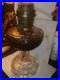 Antique Washington Drape B-41 Amber Glass Aladdin Oil Lamp