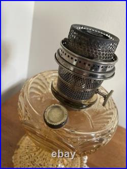 Antique Washington Drape B-41 Amber Glass Aladdin Oil Lamp