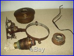 Antique aladdin brass Caboose Railroad wall Kerosene oil lamp stamped CPR