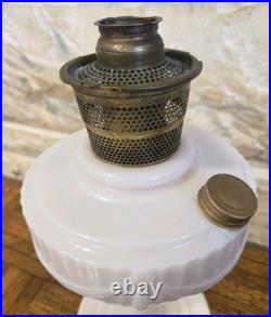 Antique / vintage Rare Aladdin B pink Alacite Lincoln Drape Kerosene / oil lamp