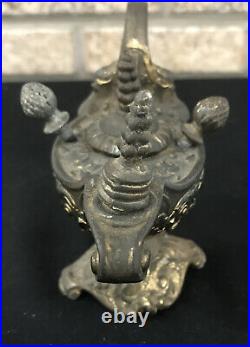 Atq Genie Figural Aladdin Lamp Lantern Pipe Lighter Gothic Whale Oil Kerosene