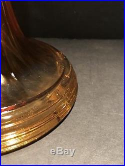 B-61-O Amber Opalique Short Lincoln Drape Aladdin Mantle Oil Kerosene Lamp