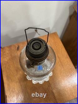 B-80 Aladdin Nu-Type Model B Clear Footed Beehive Kerosene Oil Lamp