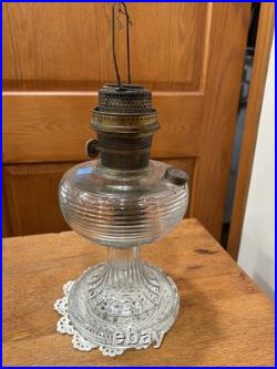 B-80 Aladdin Nu-Type Model B Clear Footed Beehive Kerosene Oil Lamp