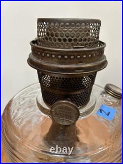 B-80 Aladdin Nu-Type Model B Clear crystal Footed Beehive Kerosene Oil Lamp
