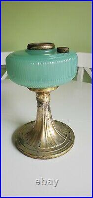 B 97 Aladdin Queen Jade Jadeite Green Moonstone Glass Lamp Fount Only