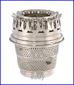 B&P Lamp Nickel Plated Brass Cut-Out Burner Designed To Fit Aladdin Brand Lamps