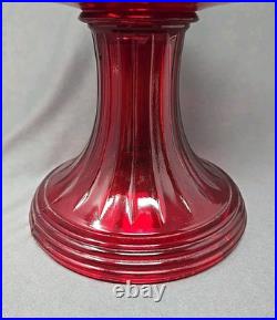 B62 Aladdin Ruby Crystal Short Lincoln Drape SLD Glass Lamp