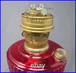 B62 Aladdin Ruby Crystal Short Lincoln Drape SLD Glass Lamp