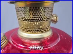 B62 Aladdin Ruby Crystal Short Lincoln Drape SLD Glass Lamp