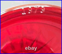 B62 Aladdin Ruby Crystal Short Lincoln Drape SLD Glass Lamp