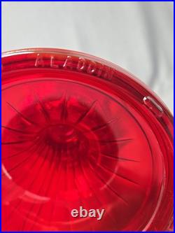 B62 Aladdin Ruby Crystal Short Lincoln Drape SLD Glass Lamp