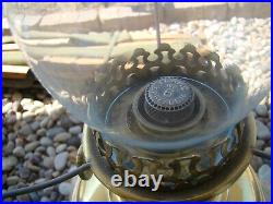 BEAUTIFUL ANTIQUE ALADDIN BRASS Oil KEROSENE LAMP NO. 6 WITH SHADE