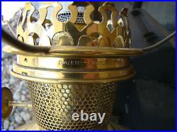 BEAUTIFUL ANTIQUE ALADDIN BRASS Oil KEROSENE LAMP NO. 6 WITH SHADE