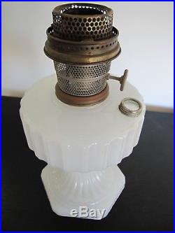 Beautiful 1936 Aladdin White Moonstone Kerosene Lamp Model B