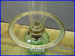 Beautiful ALADDIN MODEL 105 Green Colonial KEROSENE OIL LAMP WithSHADE & CHIMNEY